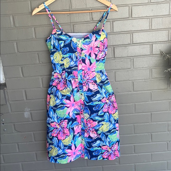 Lilly Pulitzer Easton Dress in Nauti Navy / Capri Soleil | size 4 - Picture 2 of 7